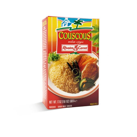 The,COUSCOUS,RIVOIRE,&,CARRET,from,France,completely,natural,product,made,from,durum,wheat,semolina;,contains,additives,and,low,cholesterol.,addition,pre-cooked,steam,still,quick,and,easy,prepare...