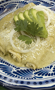 Green Enchiladas with Chicken