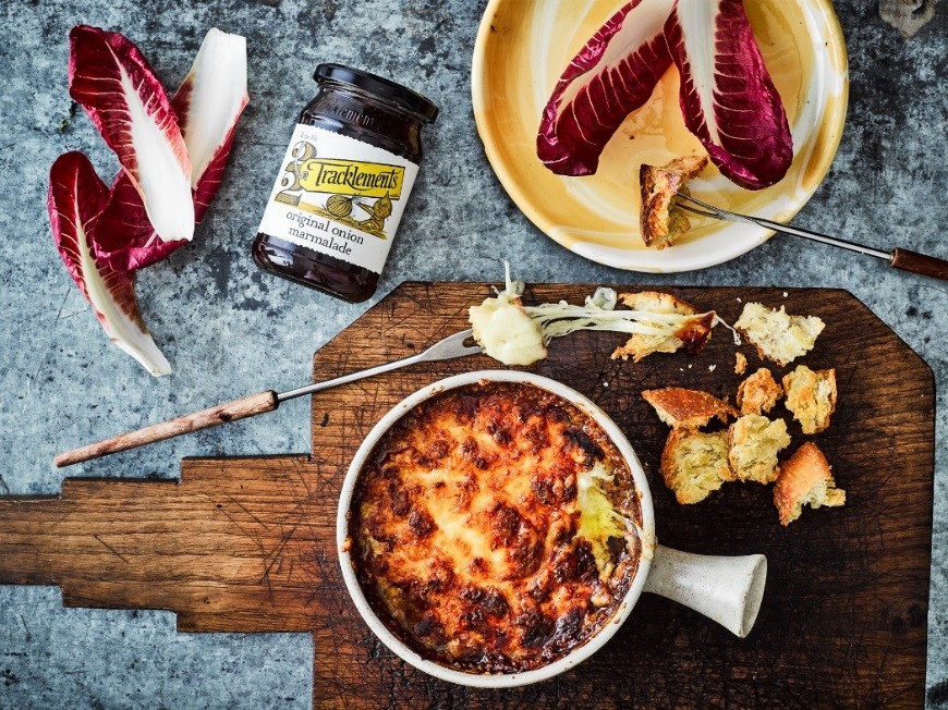 Fondue de Queso y Cebolla Caramelizada Tracklements